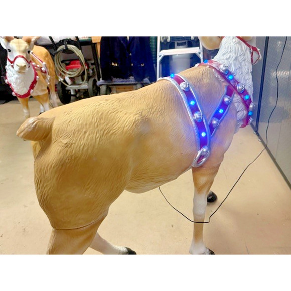 RARE Home Depot 4.5 ft LED Blow-mold ONE LARGE VIRAL Reindeer Holiday Decoration - Picture 11 of 16